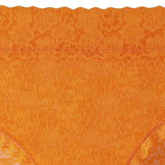 SOLD - Splendies Orange CLEMENTINA LACE BIKINI High Leg Brief Panties 4X New - Picture 3 of 11